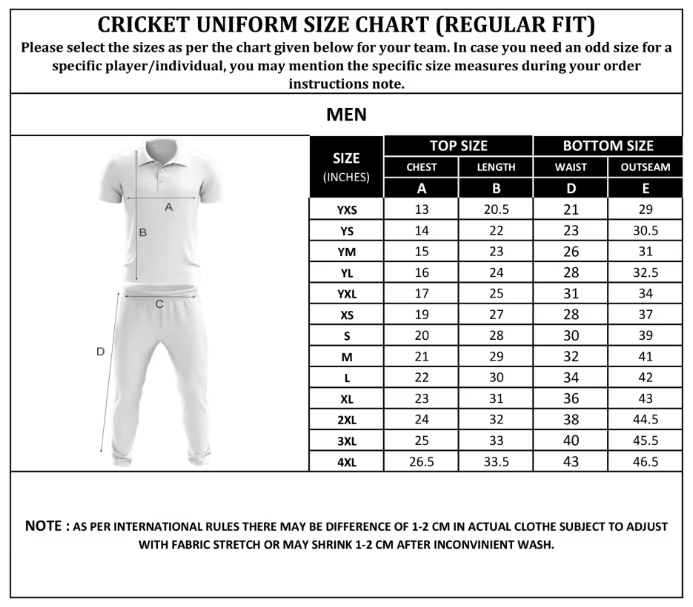Customizable Mens Cricket Team Jersey Uniform with Hat