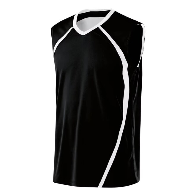 Mens Sleeveless Sport Training V Neck Volleyball Shirt