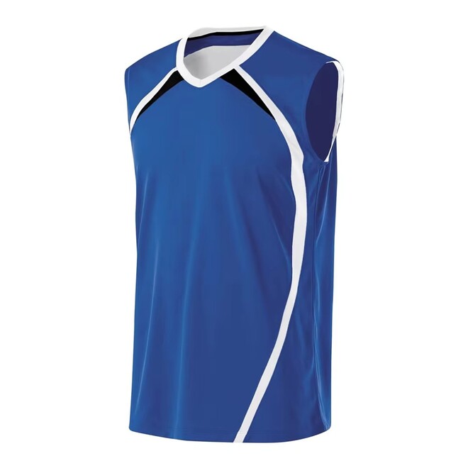 Mens Sleeveless Sport Training V Neck Volleyball Shirt