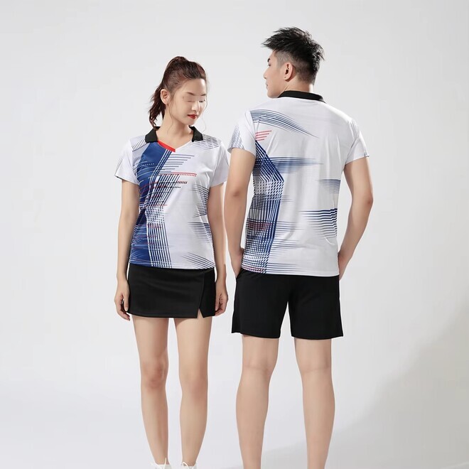 Sports Wear Polyester Couple Tennis Shirt Couple Sets