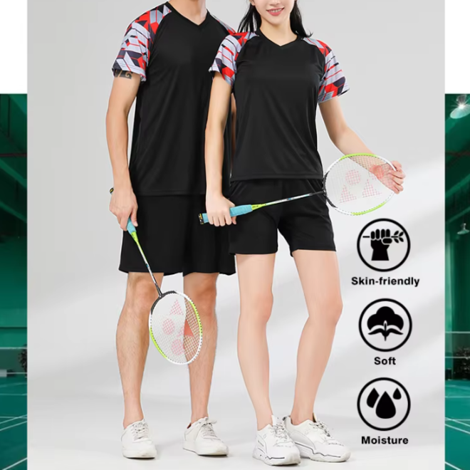 Quick Dry Men Women Tennis Jersey Couple Sets