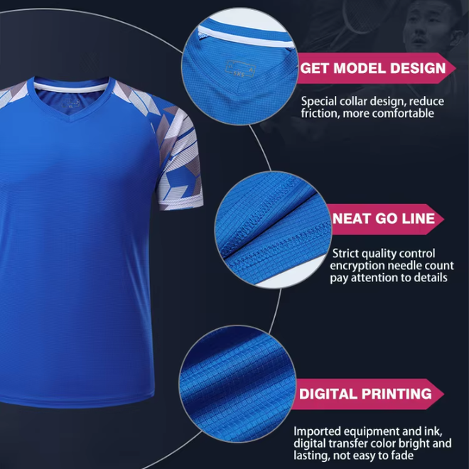 Quick Dry Men Women Tennis Jersey Couple Sets
