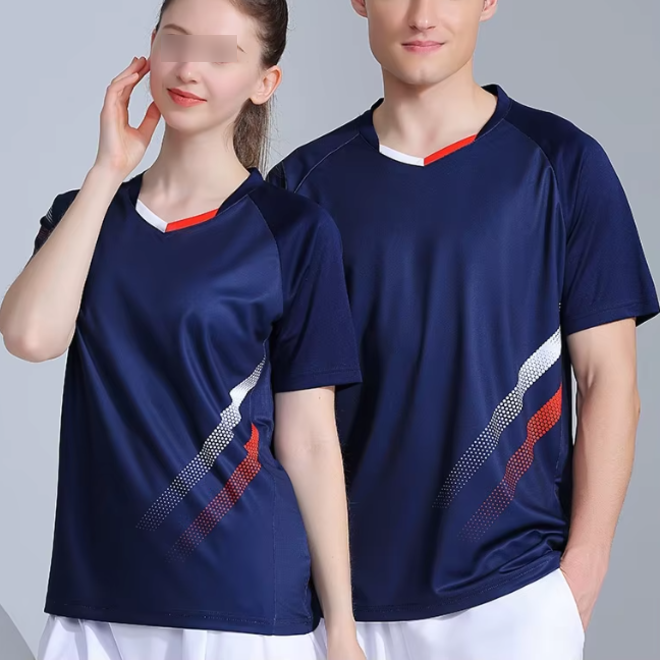 Quick Drying Polyester Badminton Jerseys Couple Sets