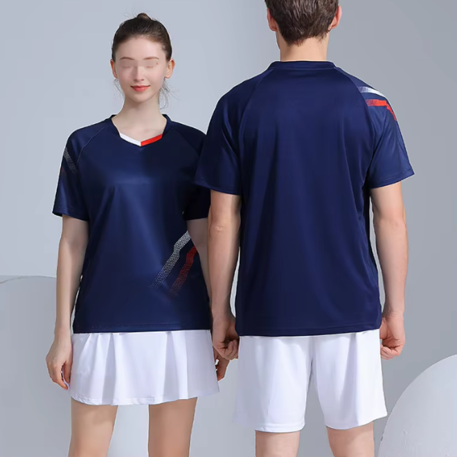 Quick Drying Polyester Badminton Jerseys Couple Sets