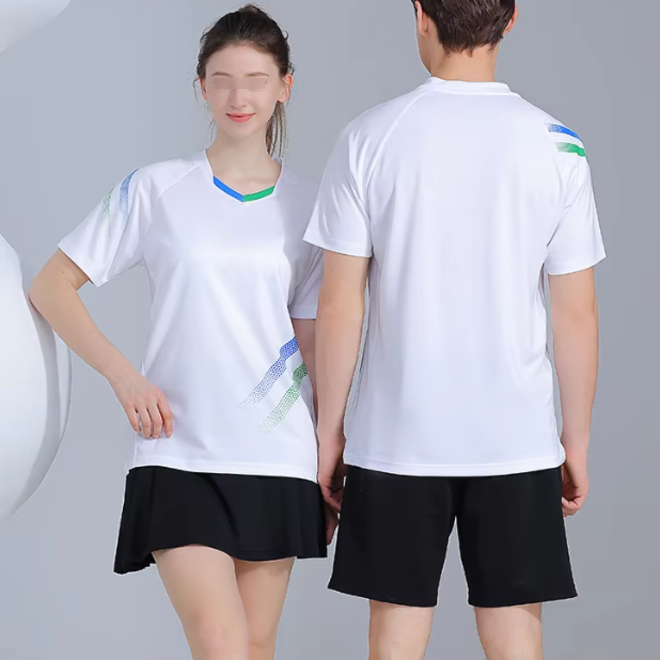 Quick Drying Polyester Badminton Jerseys Couple Sets