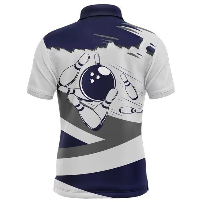 Mens Bowling Polo Shirt Jersey