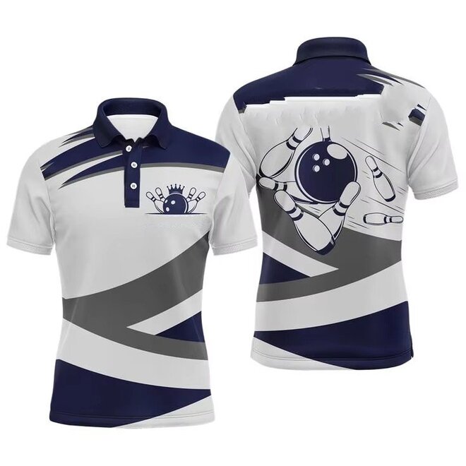 Mens Bowling Polo Shirt Jersey