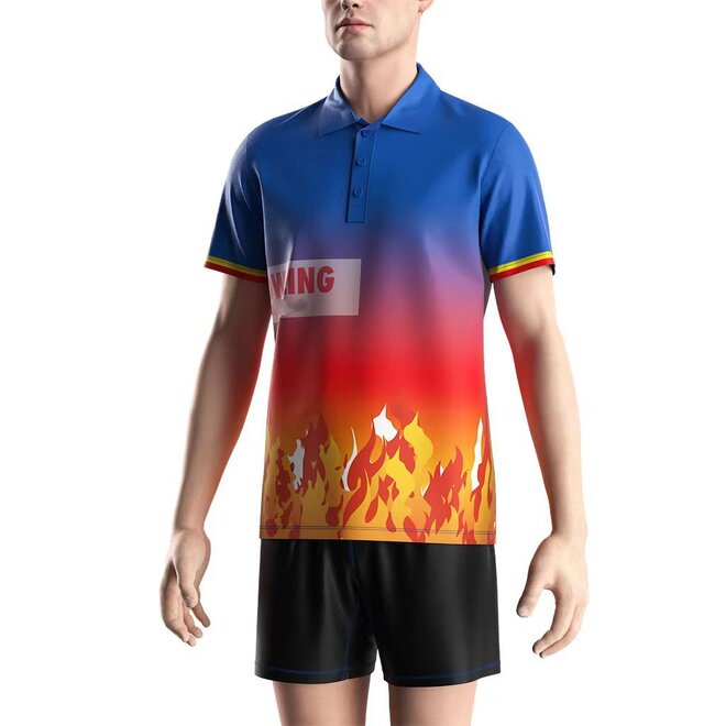 Quick Dry Short Sleeve Summer Bowling Polo Shirts